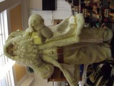 Large white electrical Father Christmas