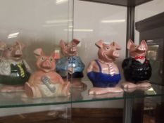 Set of Wade Natwest pig moneyboxes