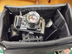 Chinon camera with case and spare lense