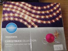 24 meter clear multi action light rope