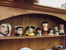 Collection of 8 Toby jugs