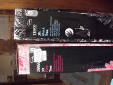 2 x 3 foot christmas trees, one black and one pink