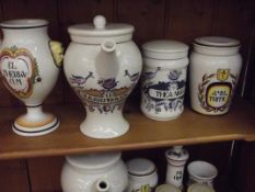 Group of apothecary jars, 20th century