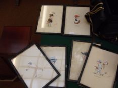 Collection of 6 Caricatures by Villiers