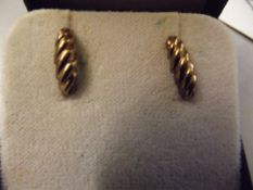 Pair of 9 carat gold earrings