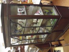 Victorian display cabinet, a/f to one leg