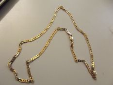 9 carat gold curb chain, 8.7 grams