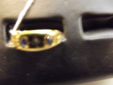 18 carat gold diamond and sapphire ring, Chester h