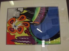 Lorna Bailey framed handpainted picture