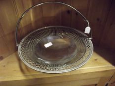 Fruit bowl with silver plated handles