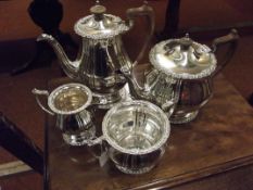 Good quality four piece silver plated tea service