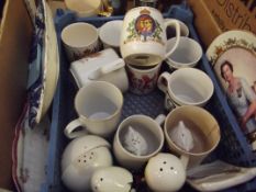 Assorted commemorative ware to include mugs