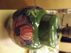 Moorcroft lamp in the anemone pattern