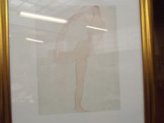 Framed nude print