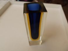 Italian Sommerso glass vase