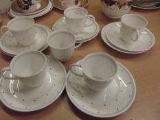 Part Susie Cooper polka dot tea set