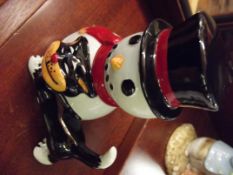 Lorna Bailey cat group with snowman