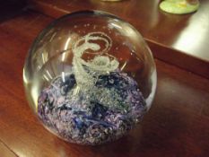 Selkirk glass paperweight, signed and with origina