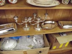 Collection of plated ware