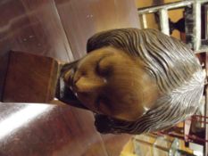 Naive albeit pleasing treen art deco bust