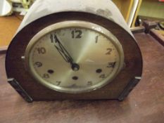 Oak cased mantel clock