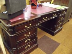 Very good quality older reproduction twin pedestal