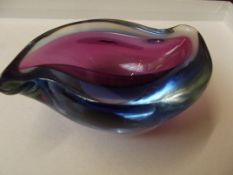Italian Sommerso glass ashtray