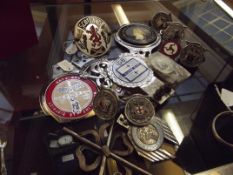 Collection of vintage car badges