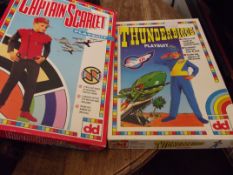 Captain Scarlet play suit together with a Thunderb