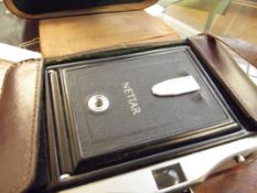 Nettar vintage camera in leather case