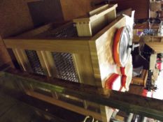 Kitchen chopping block on castors with two under c