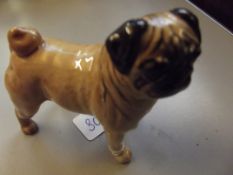 Beswick pug dog `Champion Cutmill Cupie`