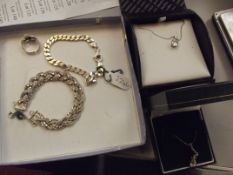Collection of hallmarked silver jewellery