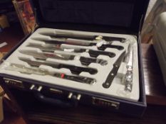A cased set of Royal Fleisch Messer knife set