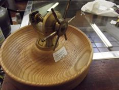 Treen nutcracker in the form of a ship's wheel