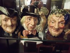 Three Royal Doulton character jugs