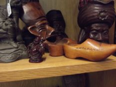 Collection of treen carved figures