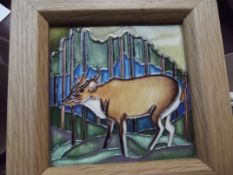 Moorcroft framed tile