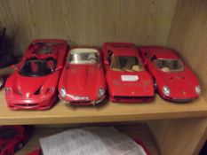 Four model cars