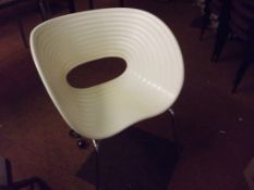 1960's chrome and plastic bucket chair
