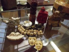 Collection of oriental smalls to include a scent b