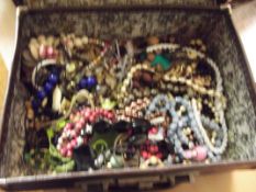 Small briefcase with costume jewellery