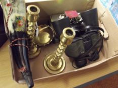 A box to include a pair of field glasses