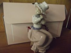 Nao group, girl with puppy