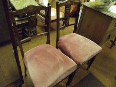 Pair of Edwardian inlaid chairs