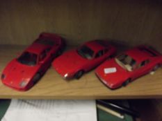 Three model cars