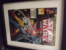 Star Wars weekly complete comic framed