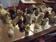 Large collection of Buddhas and others, some ivory
