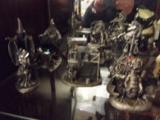 Six pewter figures, some being Myth and Magic