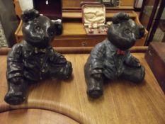 Pair of teddy door stops